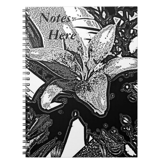 abstrakte Schwarz-Weiß-Formen Notizblock (Vorderseite)