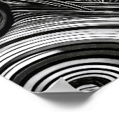 Abstrakte Schwarz-Weiß-Frau Poster (Ecke)