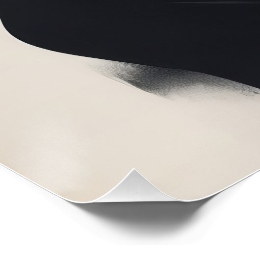 Abstrakte Schwarz-Weiß-Frau Poster (Ecke)