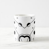 Abstrakte Schwarz-Weiß-Geometrie Kaffeetasse (Mittel)