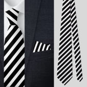 Abstrakte, schwarz-weiß gestreifte Muster Krawatte