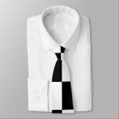 Abstrakte Schwarz-Weiß-Krawatte Krawatte (Gebunden)