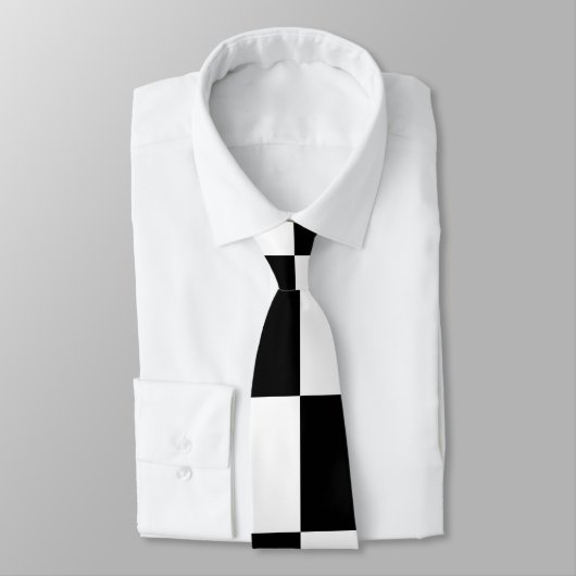 Abstrakte Schwarz-Weiß-Krawatte Krawatte (Gebunden)