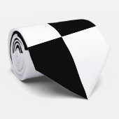 Abstrakte Schwarz-Weiß-Krawatte Krawatte (Gerollt)