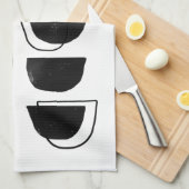 Abstrakte Schwarz-Weiß-Küchenhandtücher Geschirrtuch (Viertel Falte)