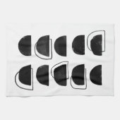 Abstrakte Schwarz-Weiß-Küchenhandtücher Geschirrtuch (Horizontal)