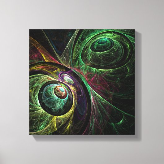 Abstrakte Schwarz-Weiß-Kunst im Auge Leinwanddruck (Vorderseite)