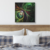 Abstrakte Schwarz-Weiß-Kunst im Auge Leinwanddruck (Insitu (Schlafzimmer))