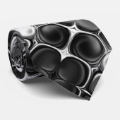 Abstrakte Schwarz-Weiß-Kunst Krawatte (Gerollt)