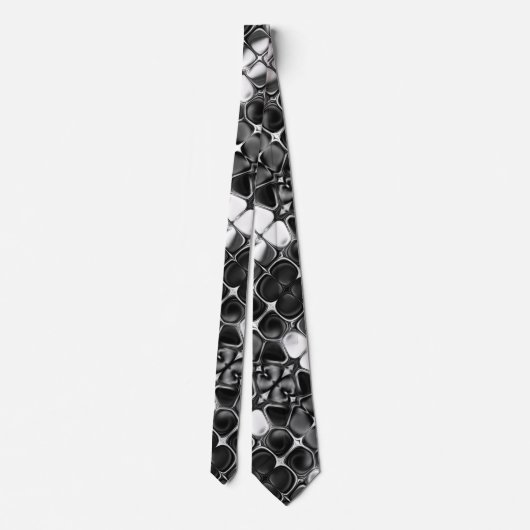Abstrakte Schwarz-Weiß-Kunst Krawatte (Rückseite)