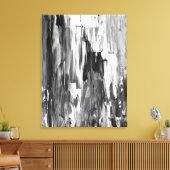 abstrakte Schwarz-Weiß-Kunst Leinwanddruck (Insitu (Wohnzimmer))