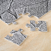 abstrakte Schwarz-Weiß-Kunst mit Damenretro Puzzle (Seite)