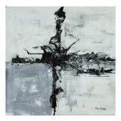 Abstrakte Schwarz-Weiß-Kunstwerke Fotodruck (Vorne)