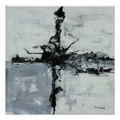 Abstrakte Schwarz-Weiß-Kunstwerke Poster (Vorderseite)