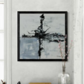 Abstrakte Schwarz-Weiß-Kunstwerke Poster