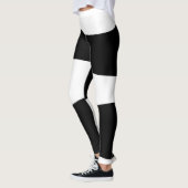 Abstrakte Schwarz-Weiß-Leggings Leggings (Links)