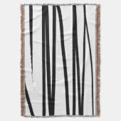 Abstrakte Schwarz-Weiß-Leinen Decke (Vorderseite Vertikal)