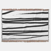 Abstrakte Schwarz-Weiß-Leinen Decke (Vorderseite)
