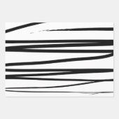 Abstrakte Schwarz-Weiß-Leinen Geschenkpapier Set (Vorderseite 3)