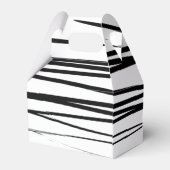 Abstrakte Schwarz-Weiß-Leinen Geschenkschachtel (Rückseite)
