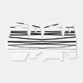 Abstrakte Schwarz-Weiß-Leinen Geschenkschachtel (Ungefaltet)