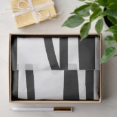 Abstrakte Schwarz-Weiß-Leinen Seidenpapier (Geschenk)