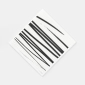 Abstrakte Schwarz-Weiß-Leinen Serviette (Ecke)