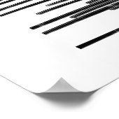 Abstrakte Schwarz-Weiß-Lines Art - Krater 2 Poster (Ecke)