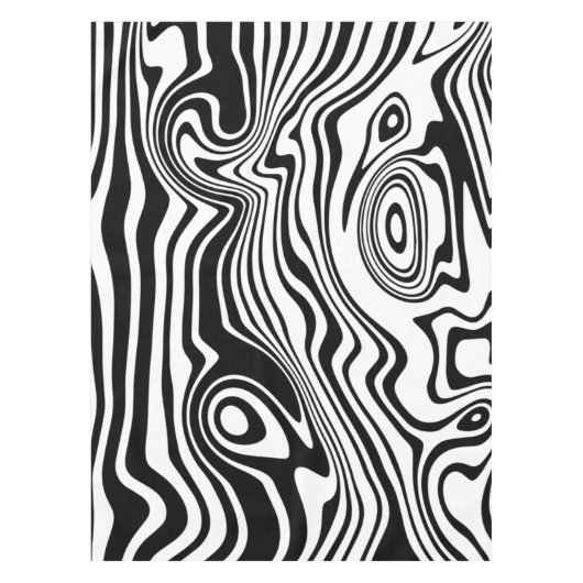 Abstrakte Schwarz-Weiß-Linien - kundenspezifisch Tischdecke (Vorderseite)