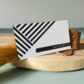 Abstrakte Schwarz-Weiß-Linien Stadt modern Visitenkarte