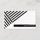 Abstrakte Schwarz-Weiß-Linien Stadt modern Visitenkarte (Vorderseite)