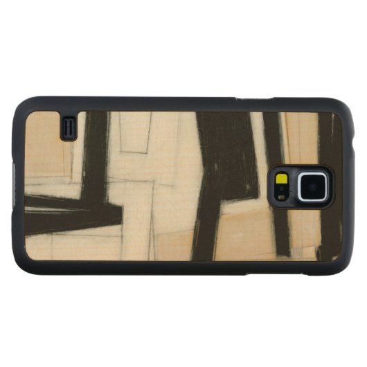 Abstrakte Schwarz-Weiß-Malerei (Vorderseite (Horizontal))