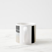 Abstrakte Schwarz-Weiß-Malerei Espressotasse (Rückseite)