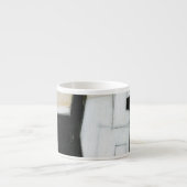 Abstrakte Schwarz-Weiß-Malerei Espressotasse (Vorderseite)