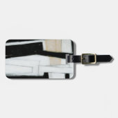 Abstrakte Schwarz-Weiß-Malerei Gepäckanhänger (Vorderseite horizontal)