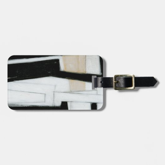Abstrakte Schwarz-Weiß-Malerei Gepäckanhänger (Vorderseite horizontal)