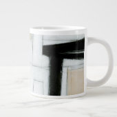 Abstrakte Schwarz-Weiß-Malerei Jumbo-Tasse (Rechts)
