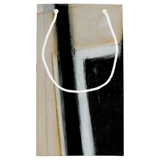 Abstrakte Schwarz-Weiß-Malerei Kleine Geschenktüte (Rückseite)