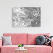 Abstrakte Schwarz-Weiß-Malerei Leinwanddruck (Insitu (Wohnzimmer))