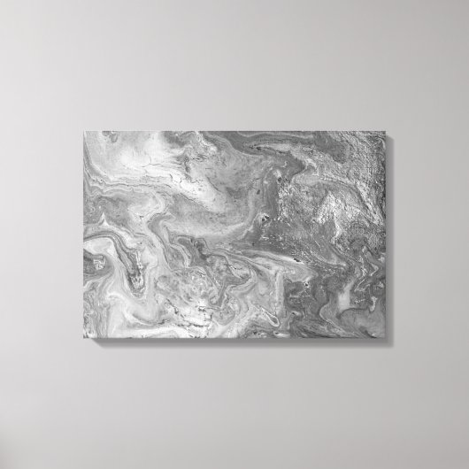 Abstrakte Schwarz-Weiß-Malerei Leinwanddruck (Vorderseite)