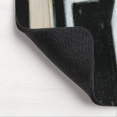 Abstrakte Schwarz-Weiß-Malerei Mousepad (Ecke)