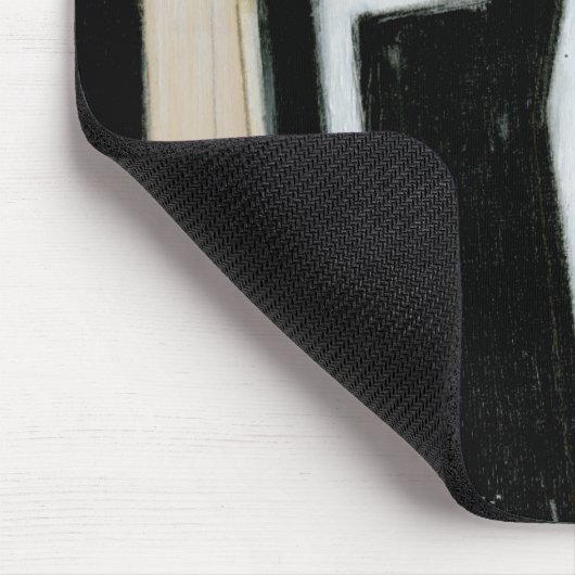 Abstrakte Schwarz-Weiß-Malerei Mousepad (Ecke)