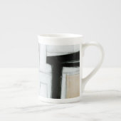 Abstrakte Schwarz-Weiß-Malerei Porzellantasse (Rechts)