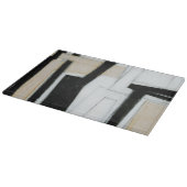 Abstrakte Schwarz-Weiß-Malerei Schneidebrett (Ecke)