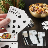 Abstrakte Schwarz-Weiß-Malerei Spielkarten (In Situ)