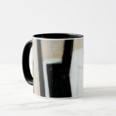 Abstrakte Schwarz-Weiß-Malerei Tasse (Vorderseite Links)