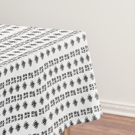 Abstrakte Schwarz-Weiß-Marken Tischdecke (Beispiel)