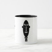 Abstrakte Schwarz-Weiß-Moderne Kunst Tasse (Zentrum)