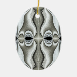 Abstrakte Schwarz-Weiß-Ornamente 2 Keramik Ornament