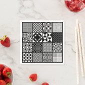 Abstrakte Schwarz-Weiß-Papiere Napkins Serviette (Beispiel)